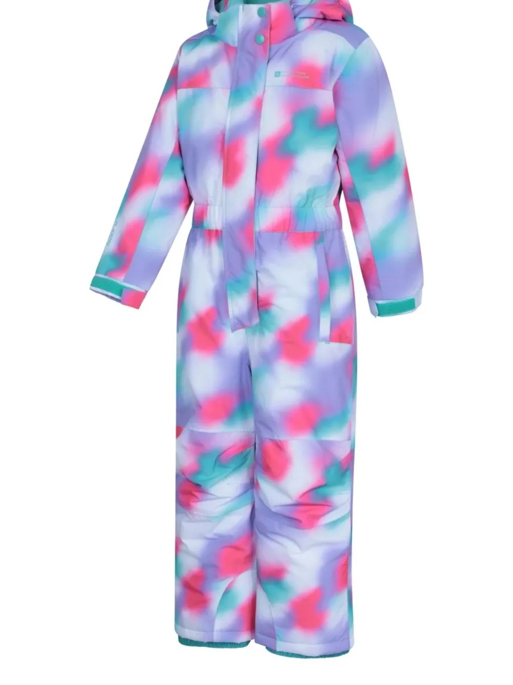 Kids Tie-Dye Hooded Snowsuit - Multicolor